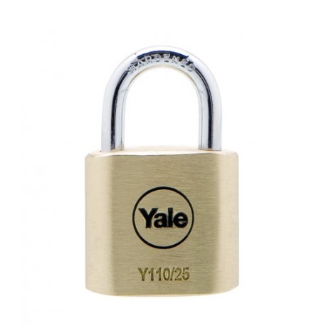 Lacat de alama Yale Y110/25/115/1, cu cheie, corp de 25 mm